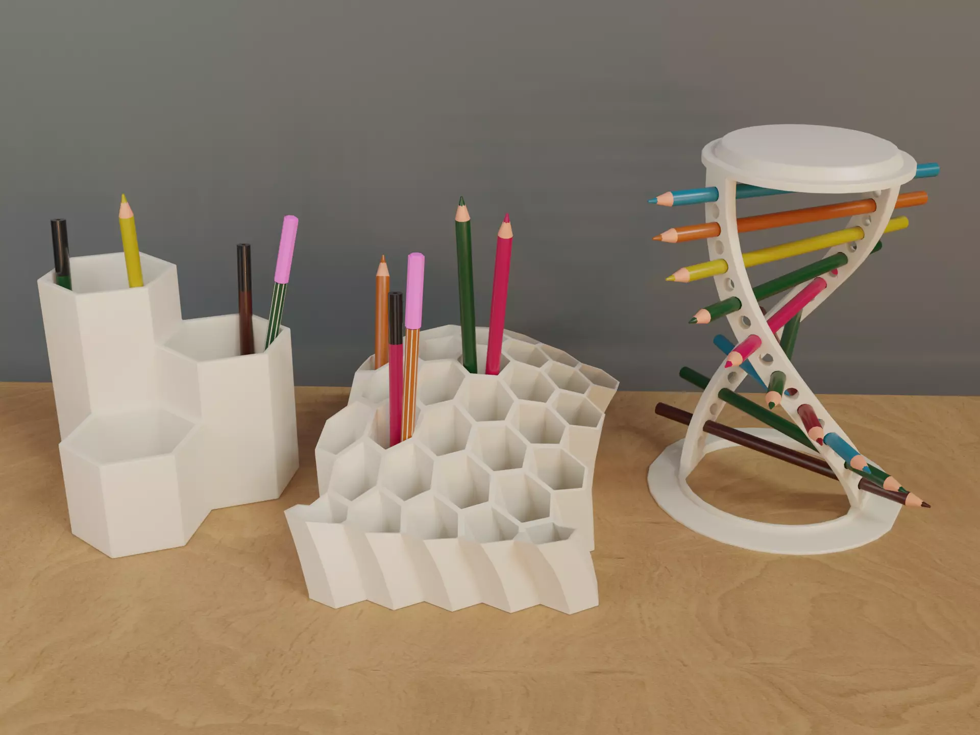 general plastic pen holders  3D print model_0