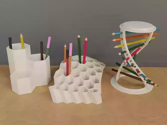 general plastic pen holders  3D print model