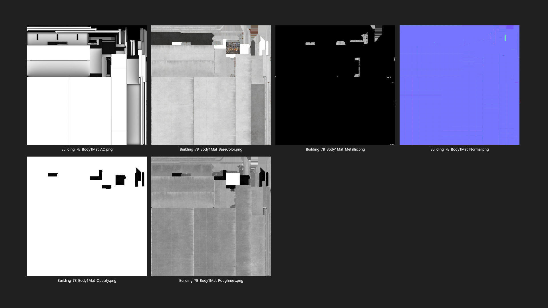 Building 7B Low-poly 3D model_10