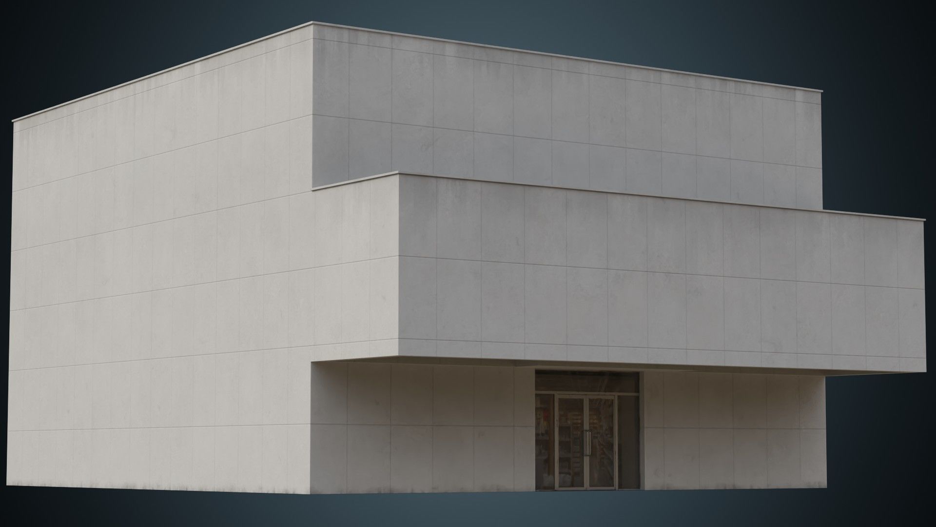 Building 7B Low-poly 3D model_3