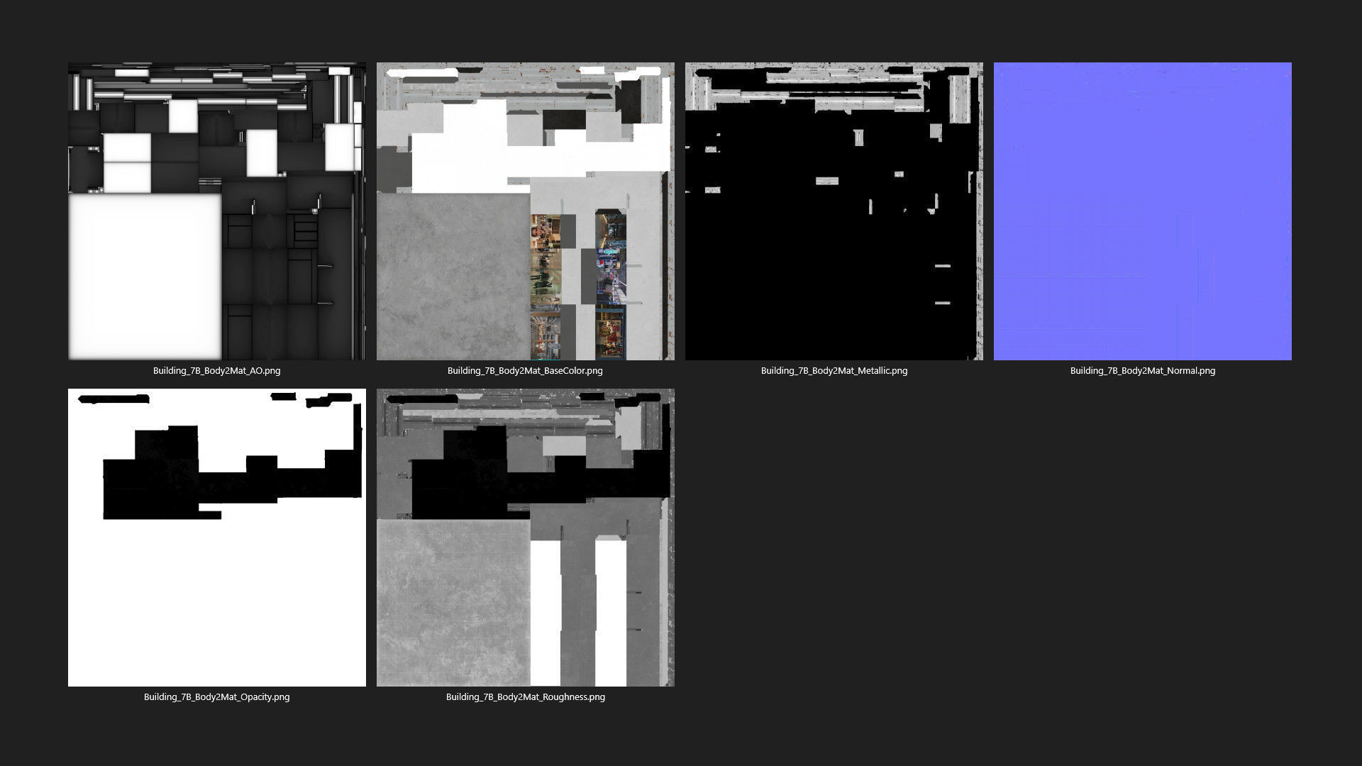 Building 7B Low-poly 3D model_12