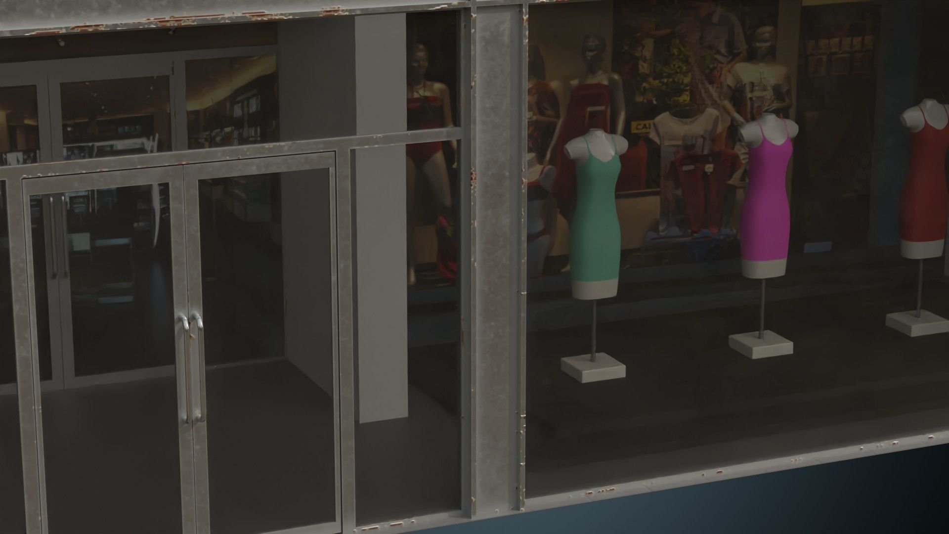 Building 7B Low-poly 3D model_5