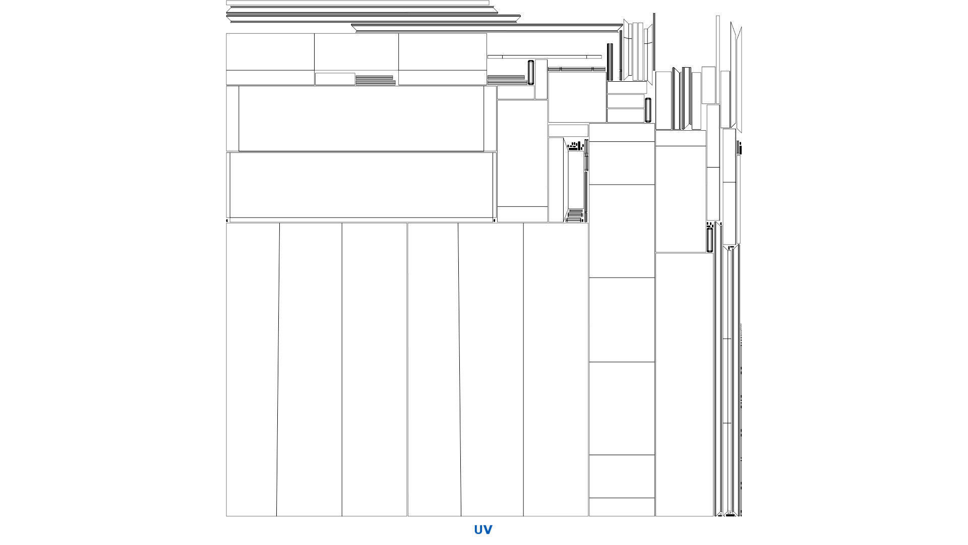 Building 7B Low-poly 3D model_9