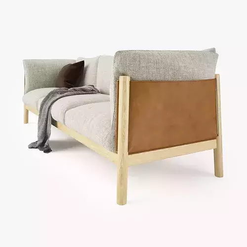 De Padova Yak Three Seater Sofa 3D model 4