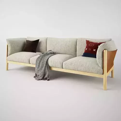 De Padova Yak Three Seater Sofa 3D model 2