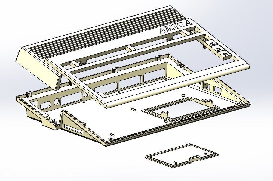 Commodore Amiga 600 enclosure 3d print model 3D print model_15