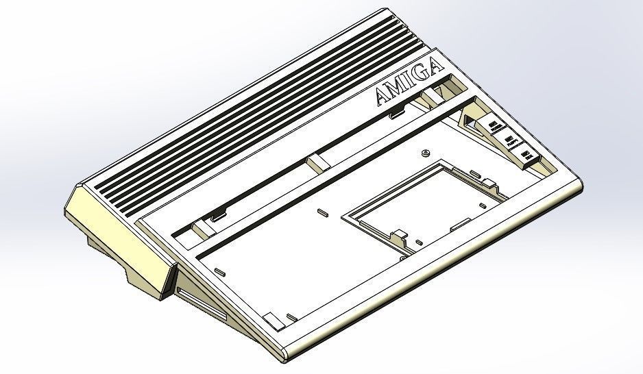 Commodore Amiga 600 enclosure 3d print model 3D print model_14
