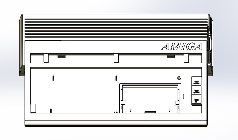 Commodore Amiga 600 enclosure 3d print model 3D print model_6