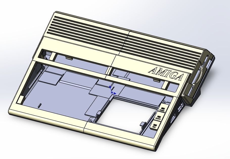 Commodore Amiga 600 enclosure 3d print model 3D print model_22