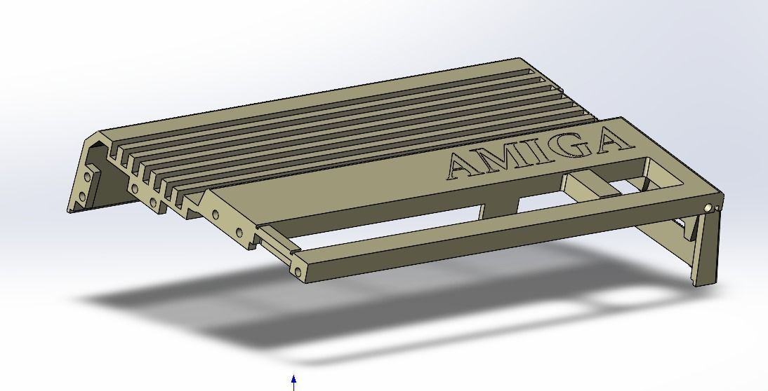 Commodore Amiga 600 enclosure 3d print model 3D print model_21