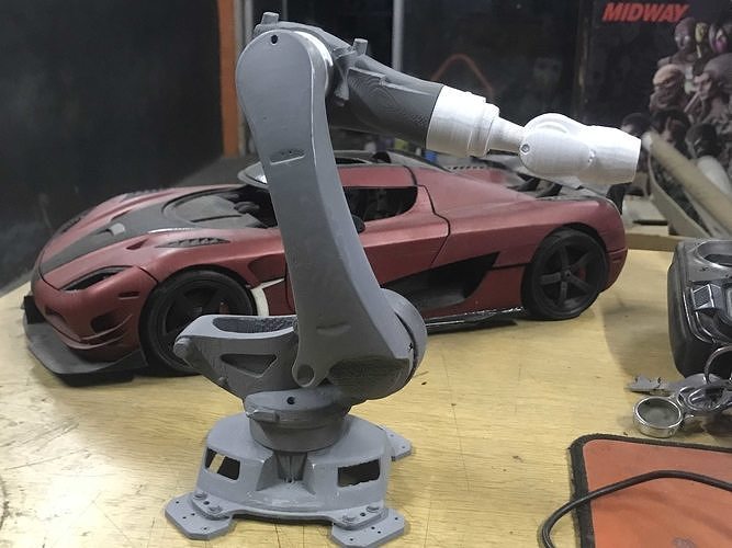 KUKA 6 Axis robot arm 1 10 scale fully functional  3D print model