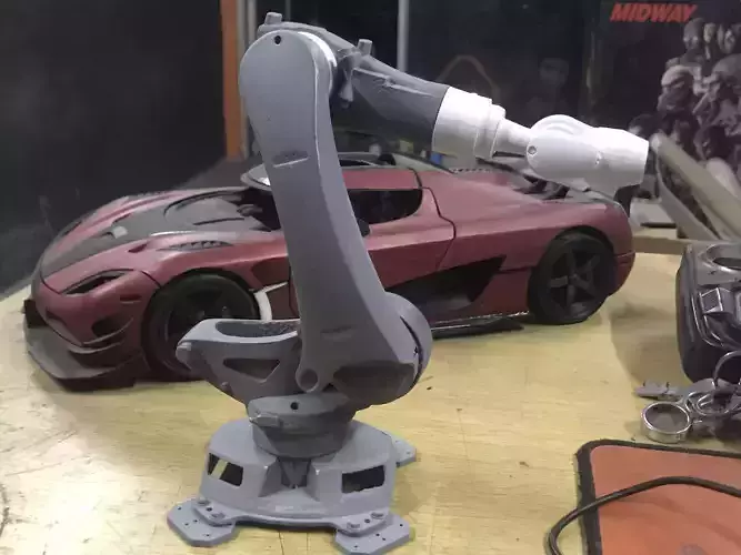 KUKA 6 Axis robot arm 1 10 scale fully functional  3D print model