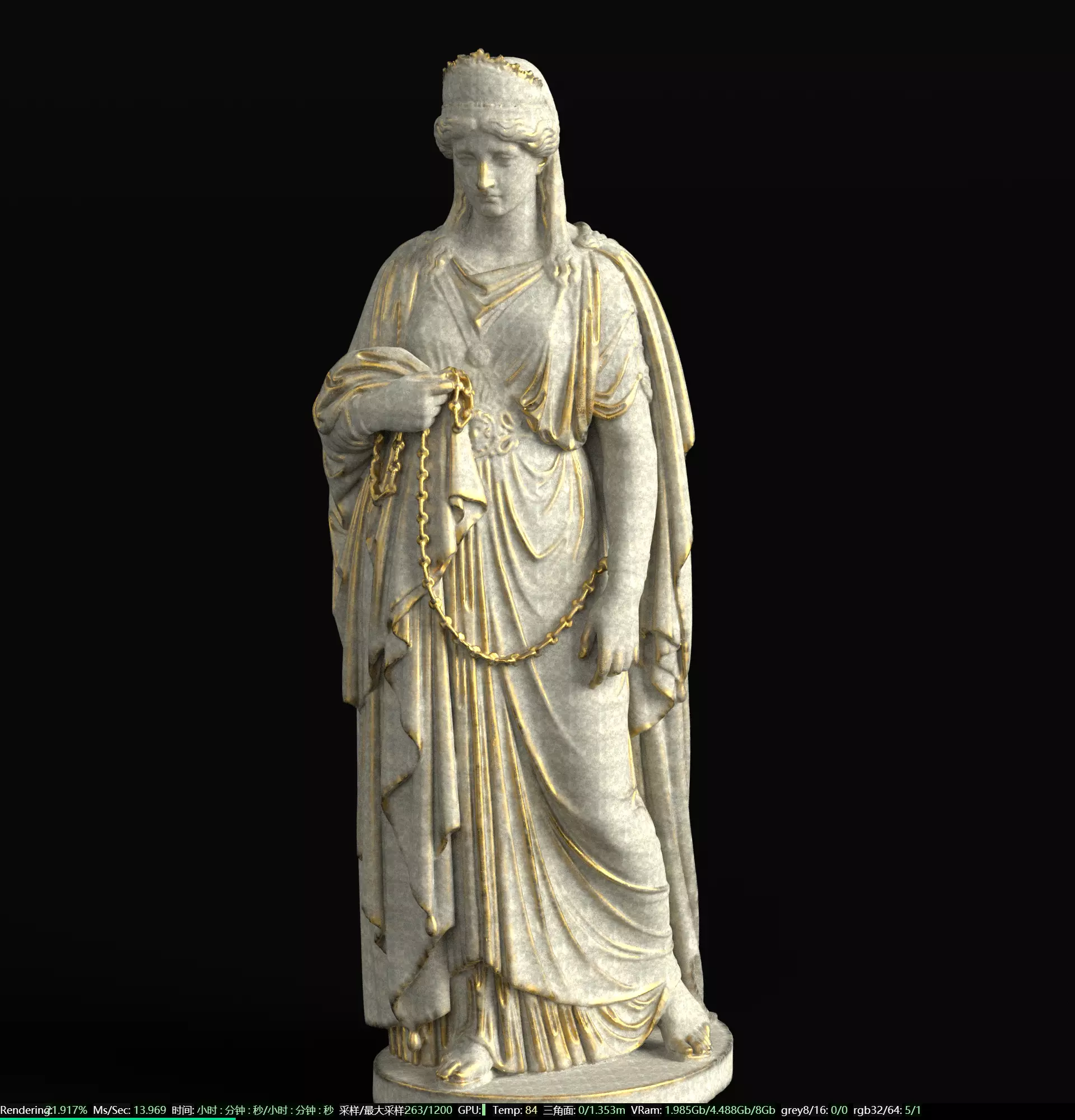 sculpture precious deposits 3D model_0