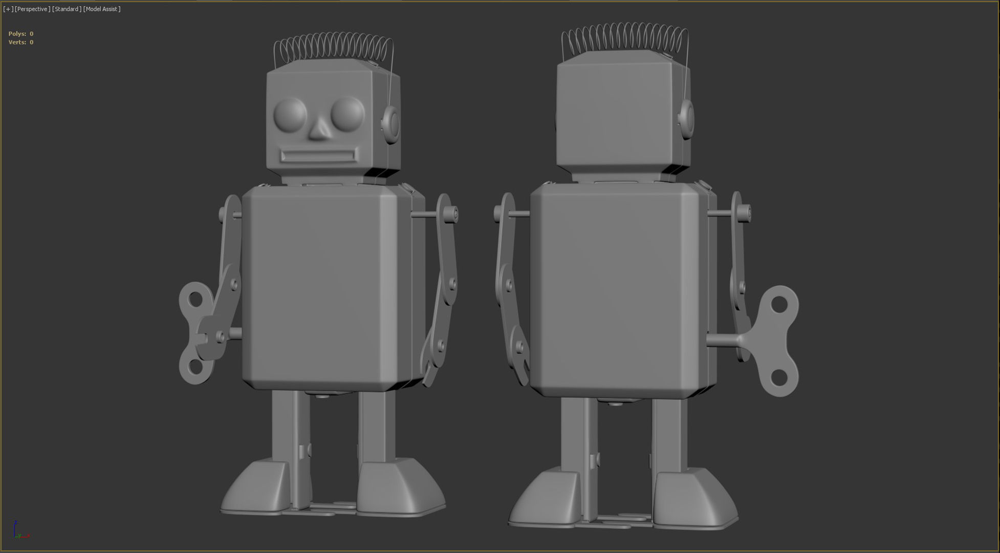 Vintage Toy Robot 3D model_10