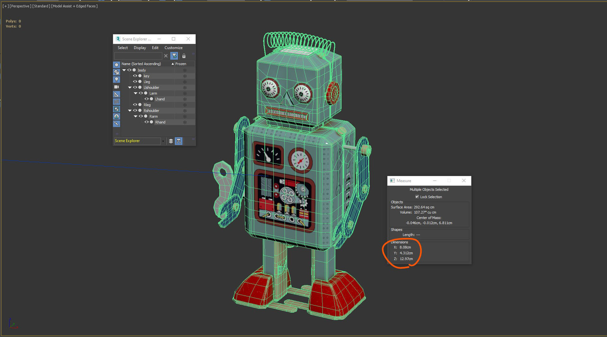 Vintage Toy Robot 3D model_12