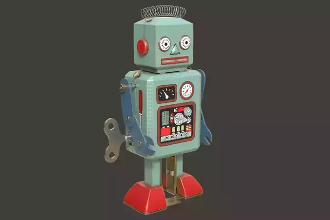 Vintage Toy Robot 3D model