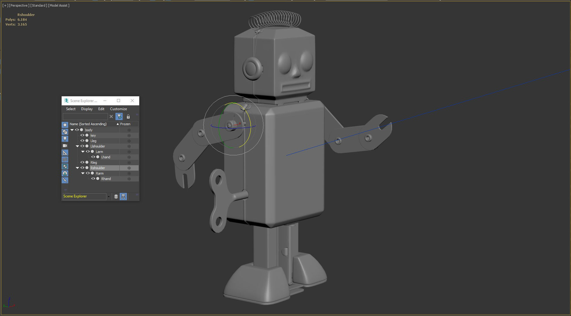 Vintage Toy Robot 3D model_11