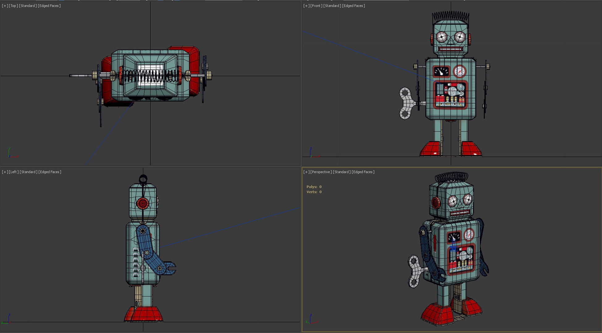 Vintage Toy Robot 3D model_6