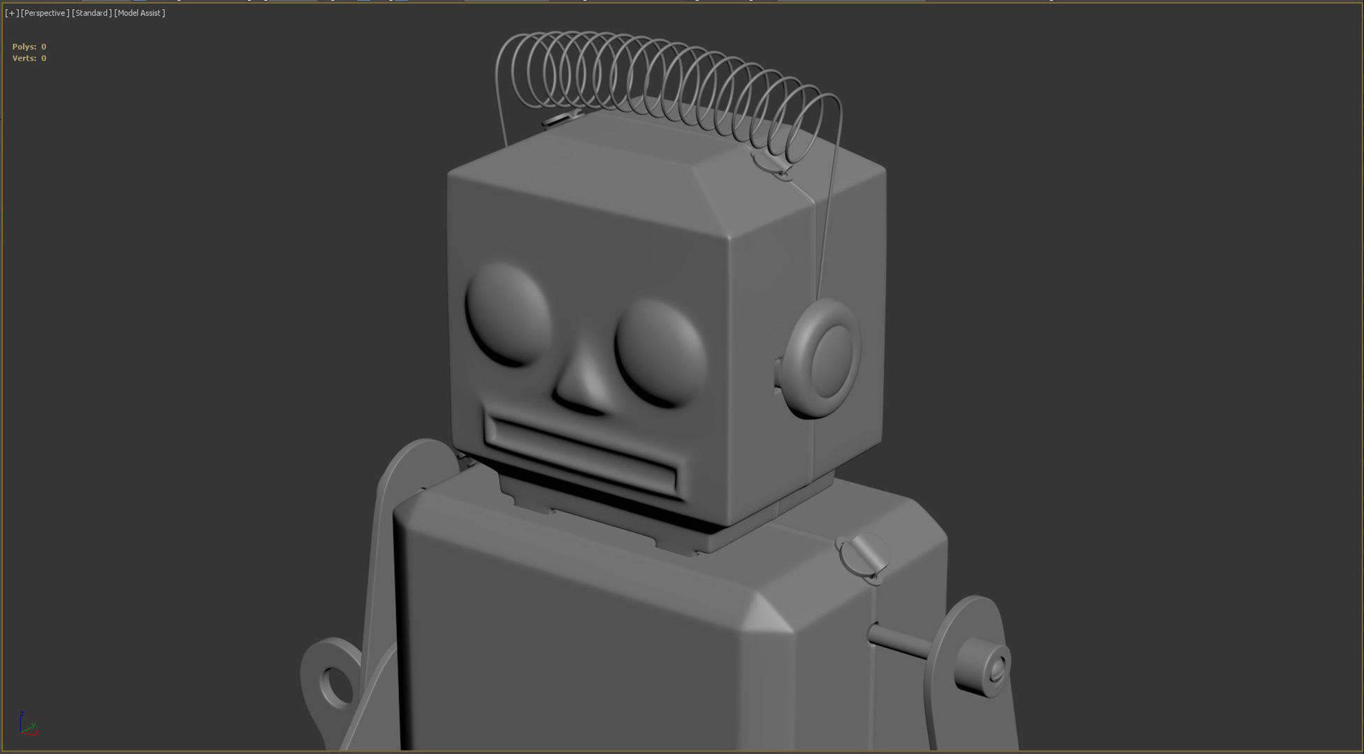 Vintage Toy Robot 3D model_9