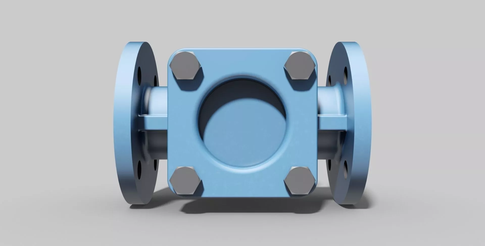 DN40 PN16 - Double sight glass - Autodesk Inventor 3D model
