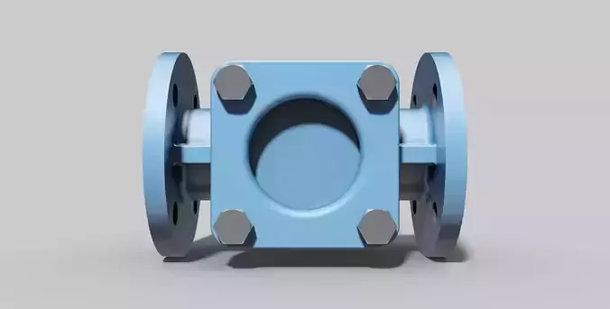 DN40 PN40 - Double sight glass - Autodesk Inventor