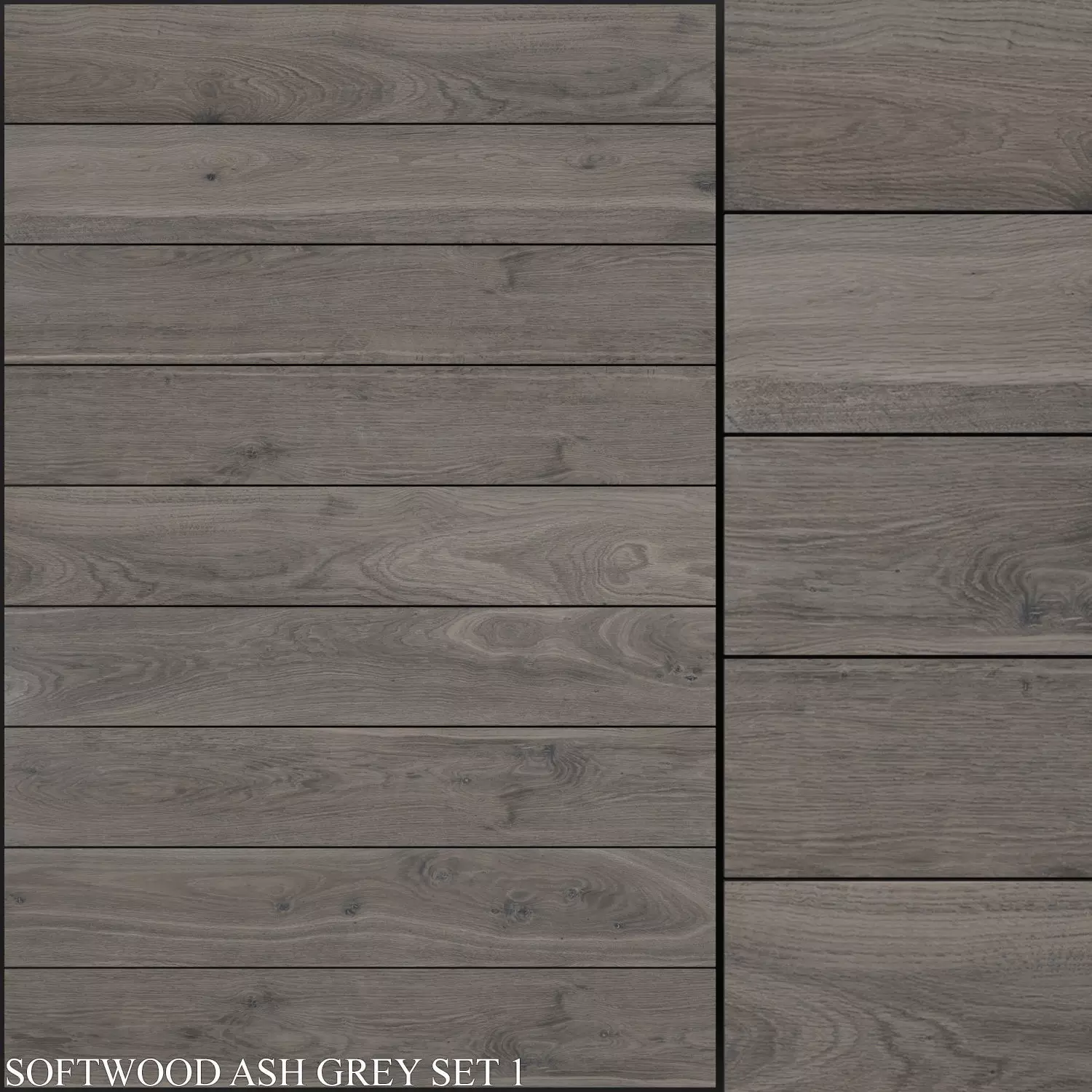 Decovita Softwood Ash Grey 200x1200 Set 1 3D model_0