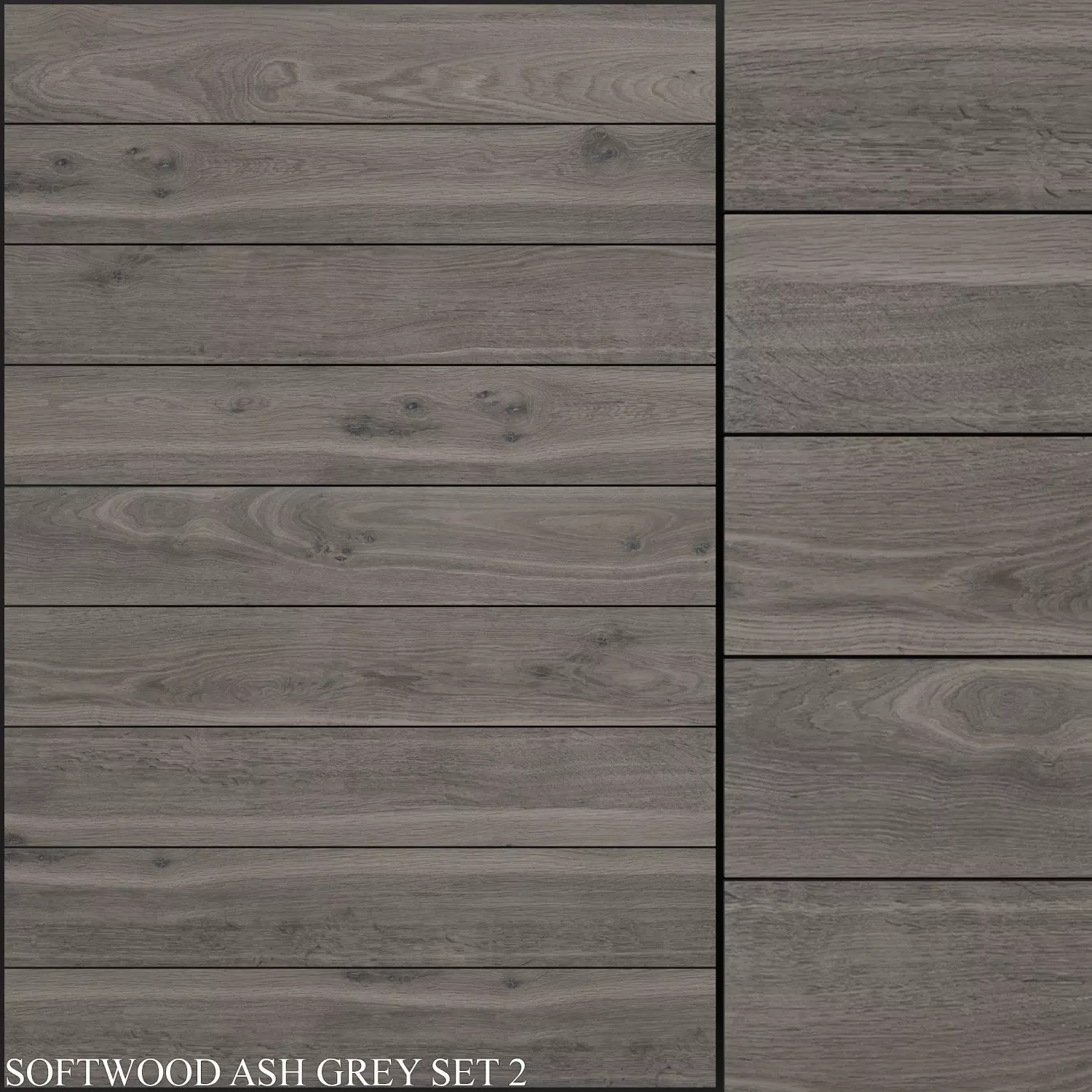 Decovita Softwood Ash Grey 200x1200 Set 2 3D model_0
