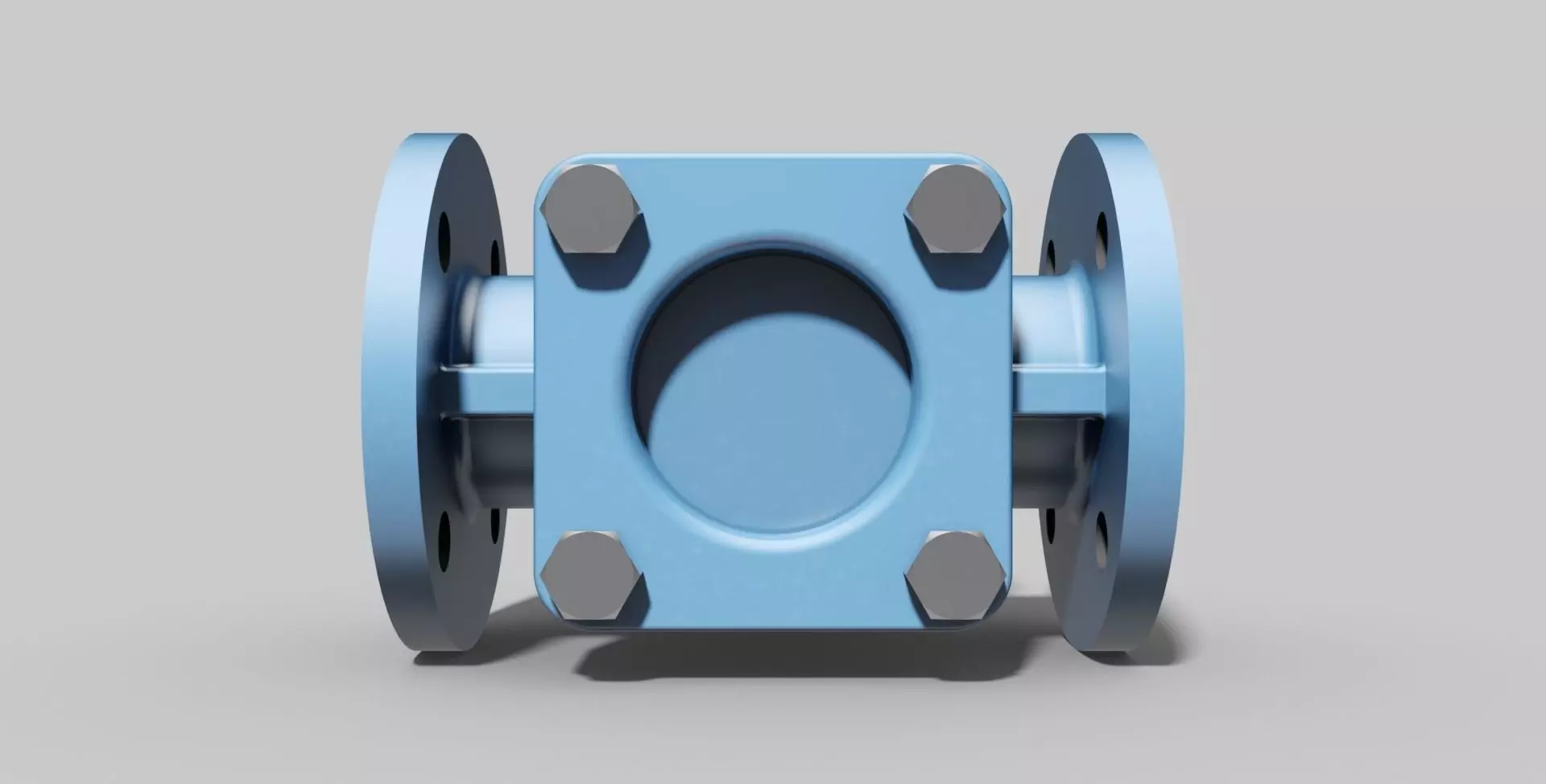 DN50 PN40 - Double sight glass - Autodesk Inventor 3D model_0