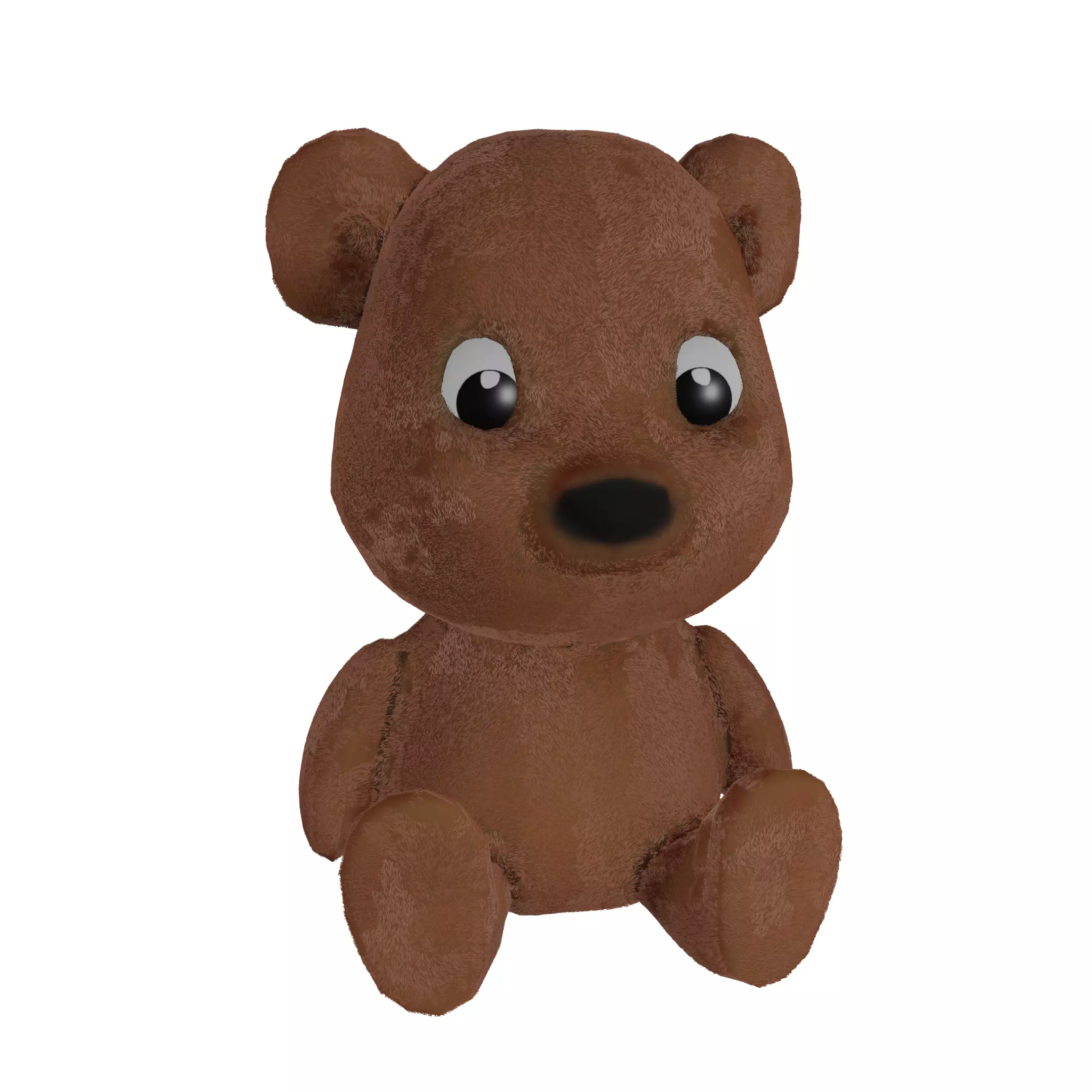 Teddy Bear Low and High Poly Meshes Free low-poly 3D model_0