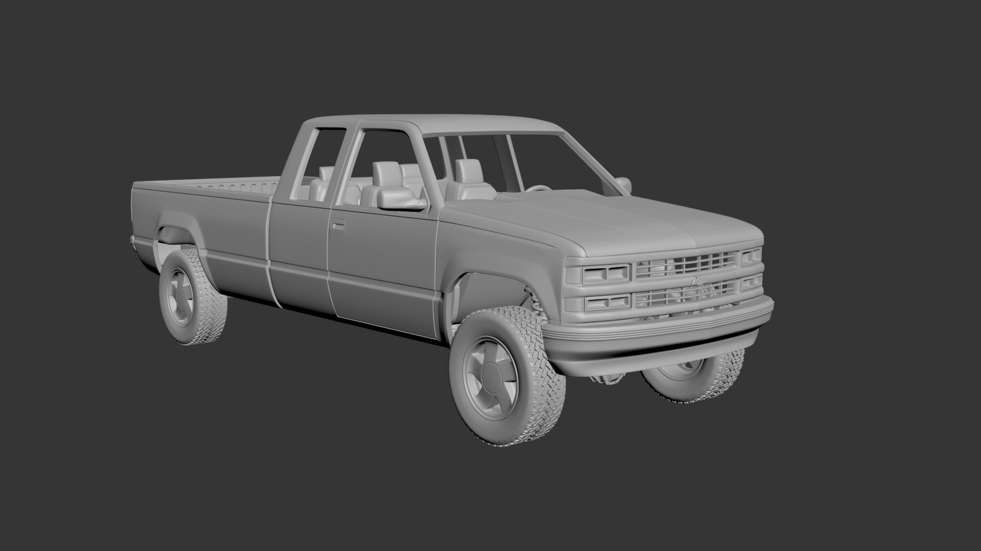 Chevrolet C-K 4th Gen Extended Cab  3D print model_6