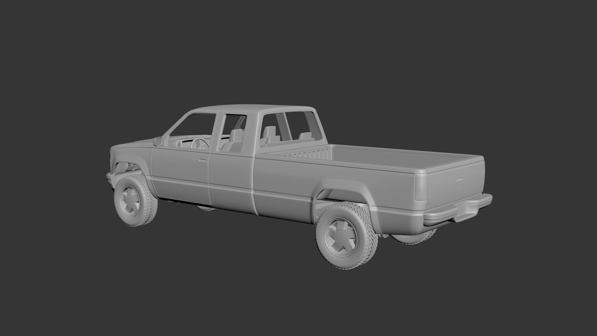 Chevrolet C-K 4th Gen Extended Cab  3D print model_2