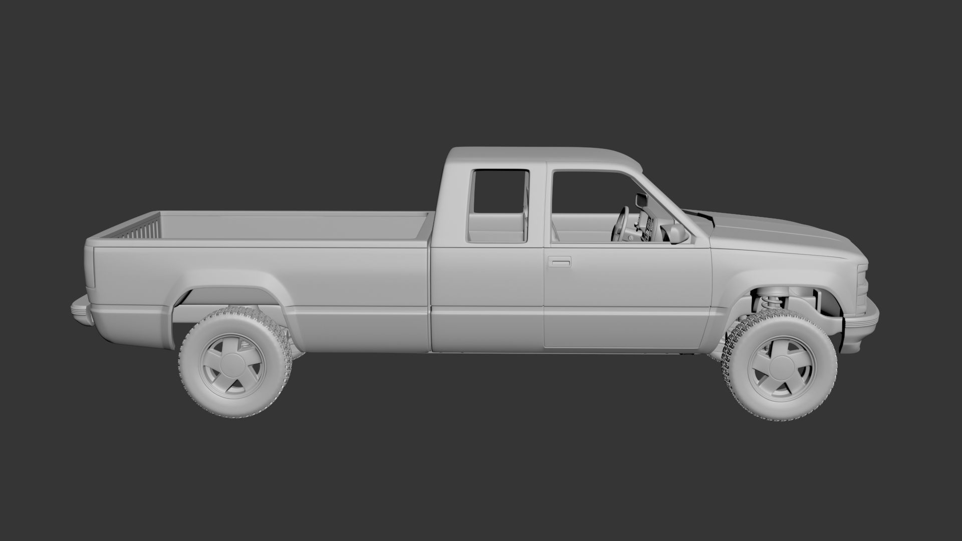 Chevrolet C-K 4th Gen Extended Cab  3D print model_5