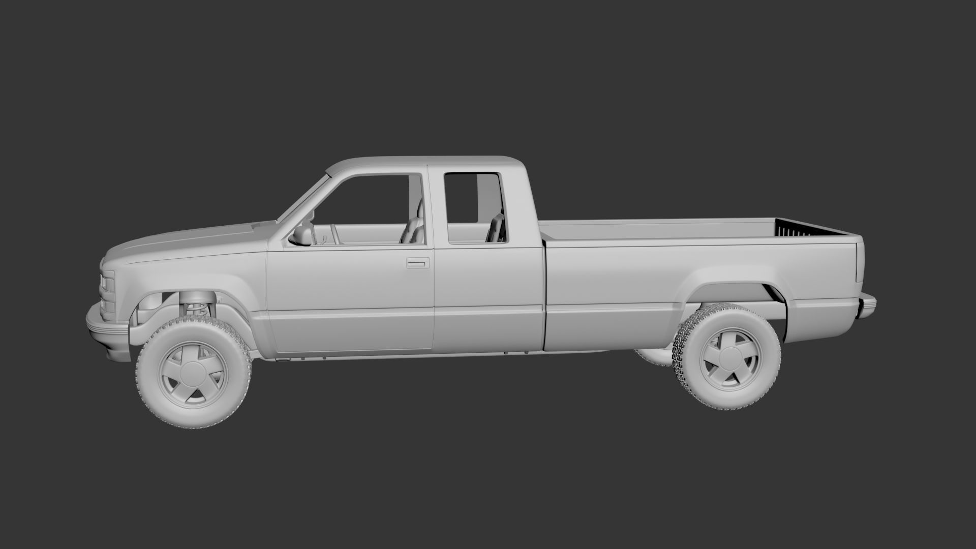 Chevrolet C-K 4th Gen Extended Cab  3D print model_1