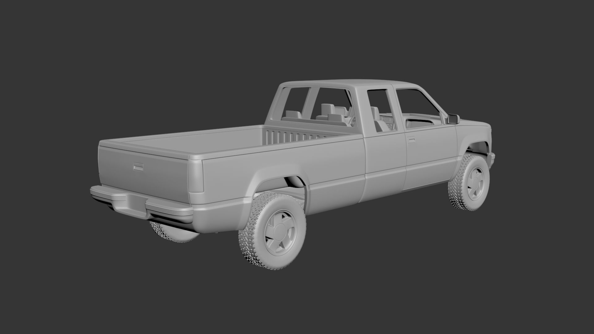 Chevrolet C-K 4th Gen Extended Cab  3D print model_4