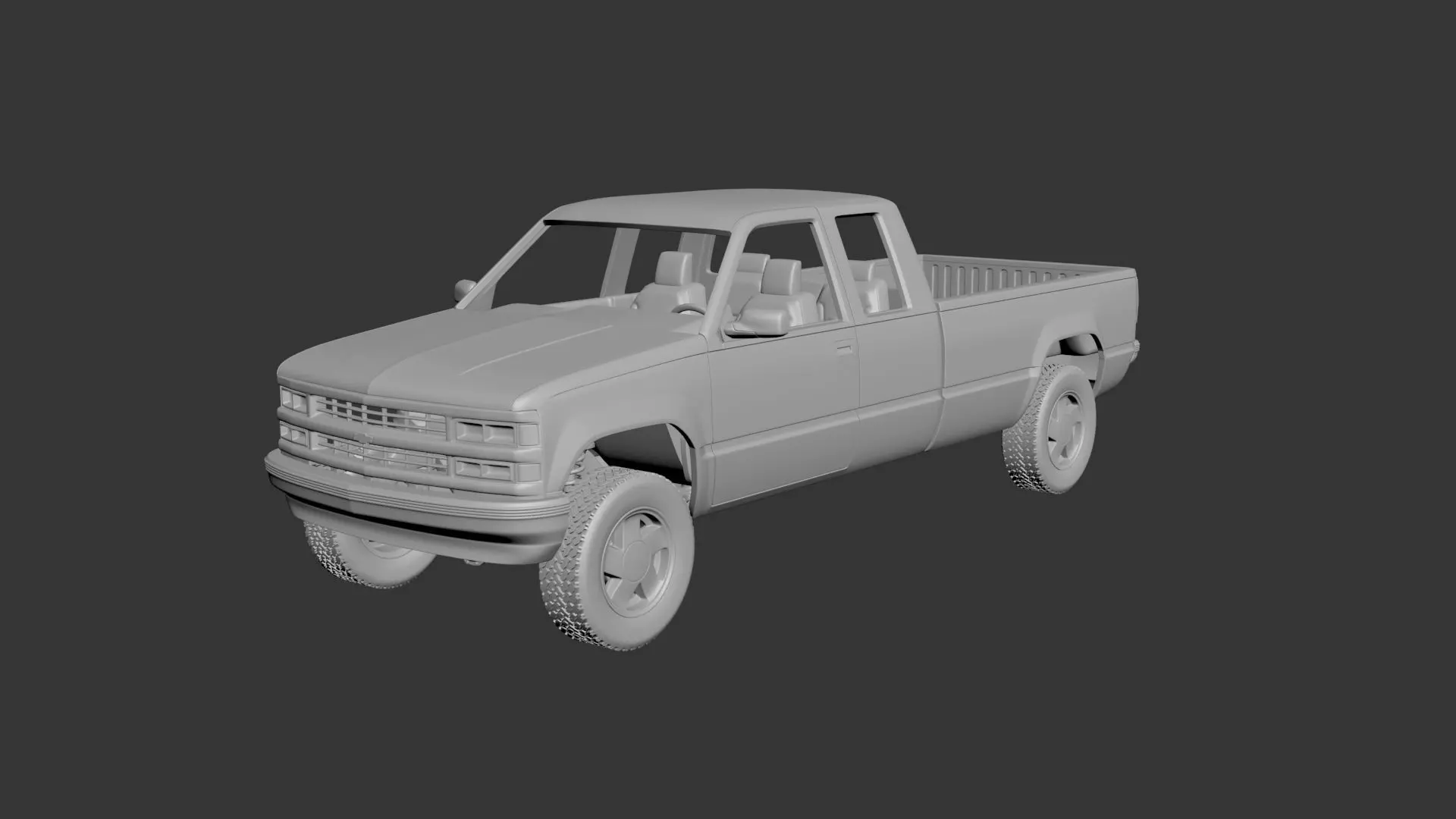 Chevrolet C-K 4th Gen Extended Cab  3D print model_0