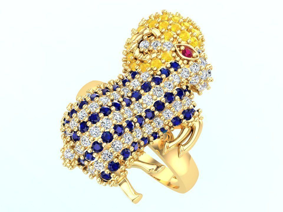 Goat ring  3D print model_1