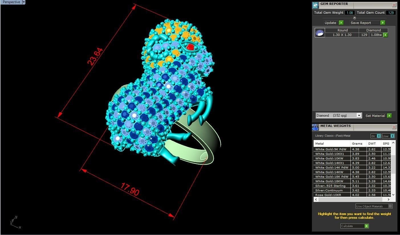 Goat ring  3D print model_4
