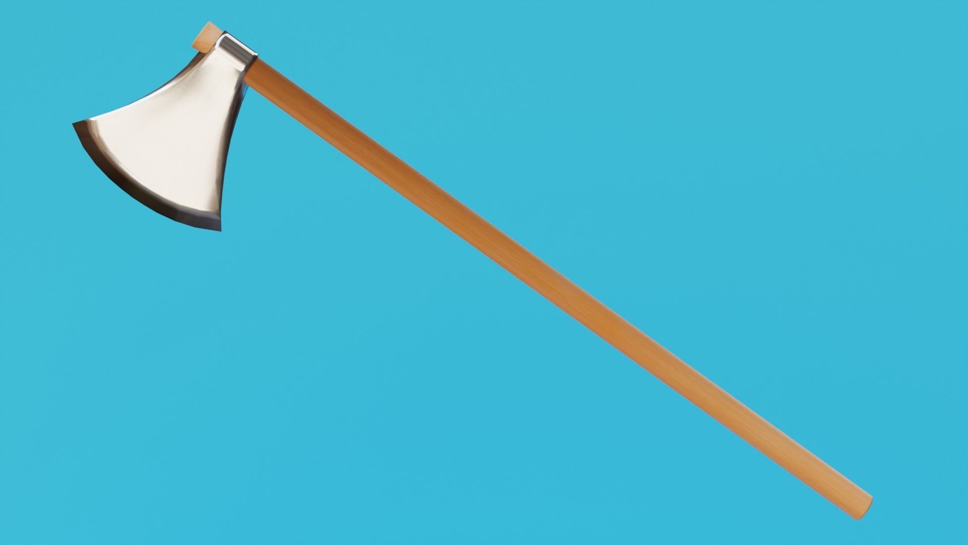 Weapon Collection axe Low-poly 3D model_1