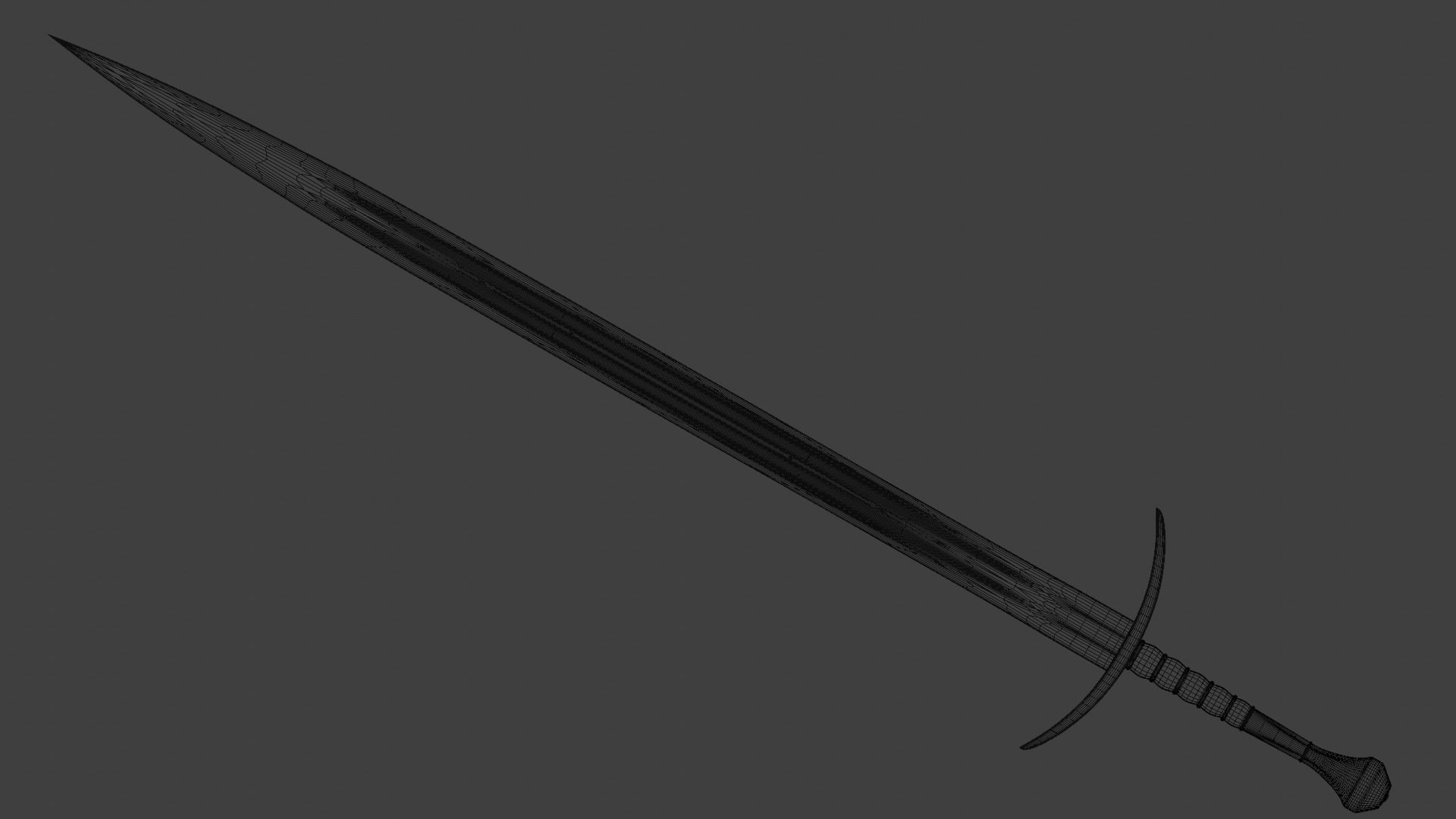 Weapon Collection axe Low-poly 3D model_14