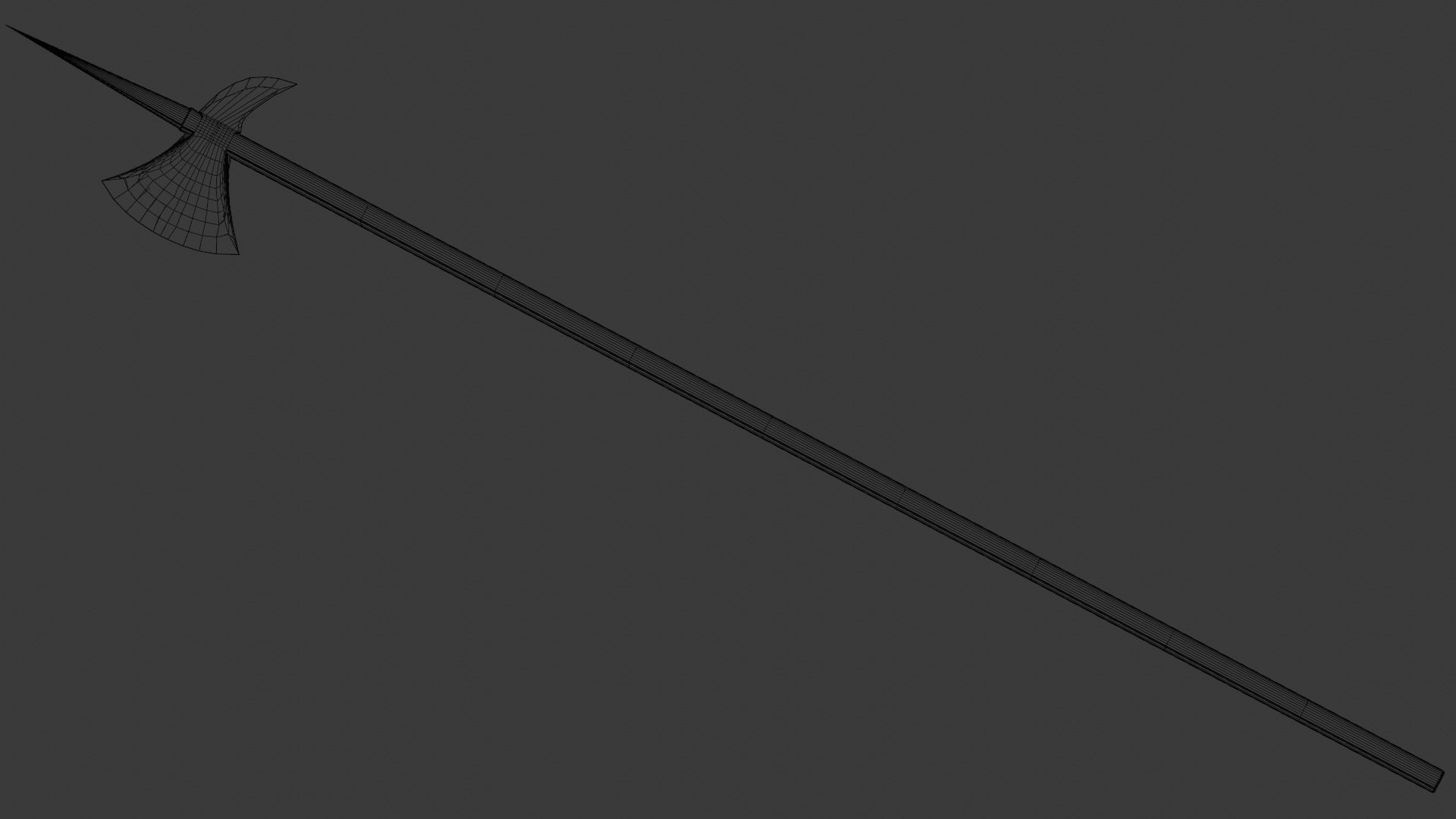 Weapon Collection axe Low-poly 3D model_15