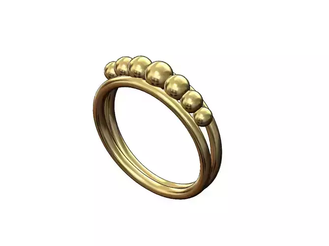 Bead crown wire band US size 6 7 8