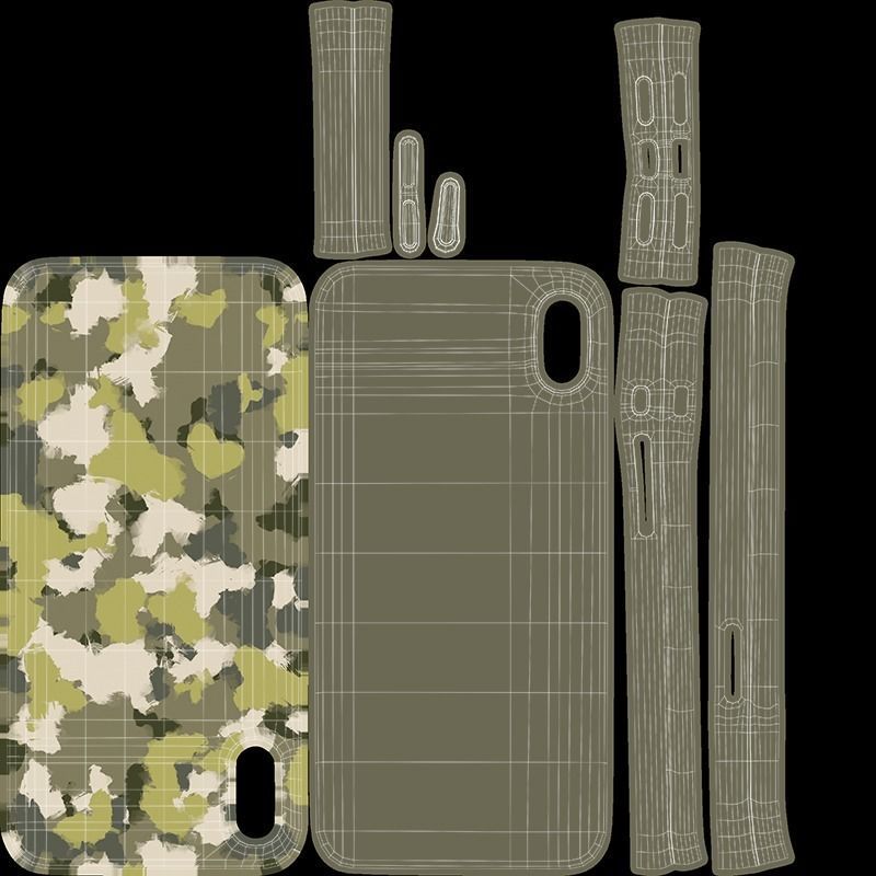  iPhone X Case 3 Low-poly 3D model_24