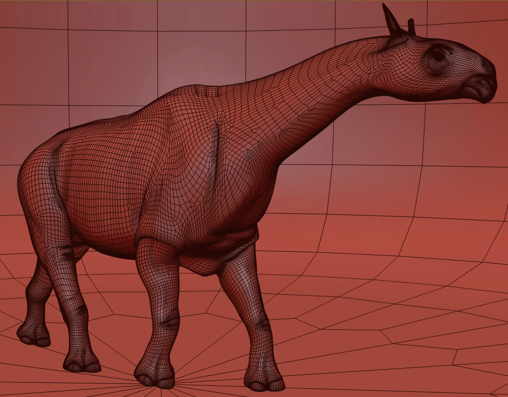 Indricotherium 3D - Pre-historic mammal 3D model_23