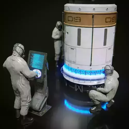 Sci Fi Lab Energy Capsule Low-poly 3D model