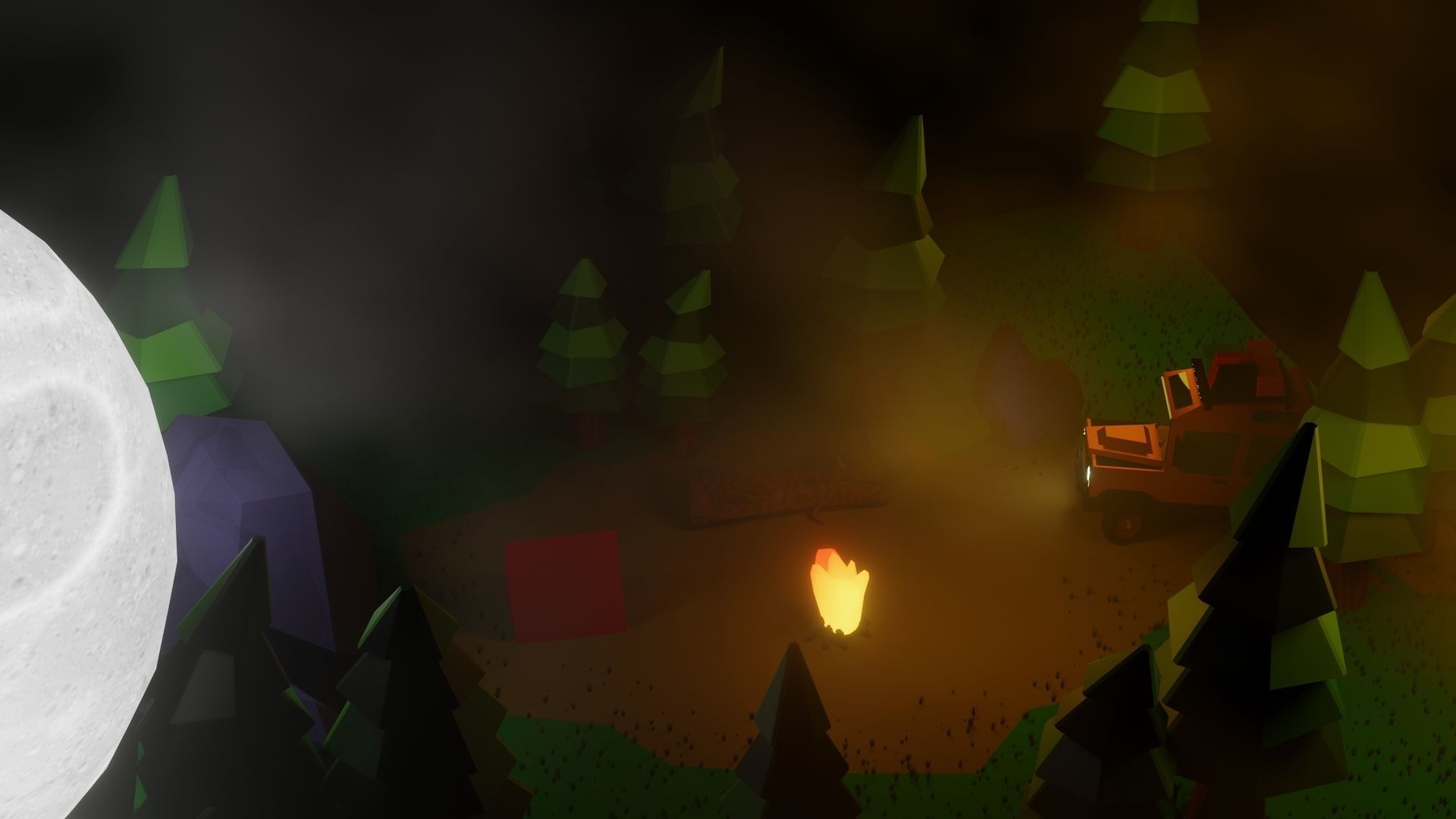 Lowpoly 3D model jeep 3D model_1