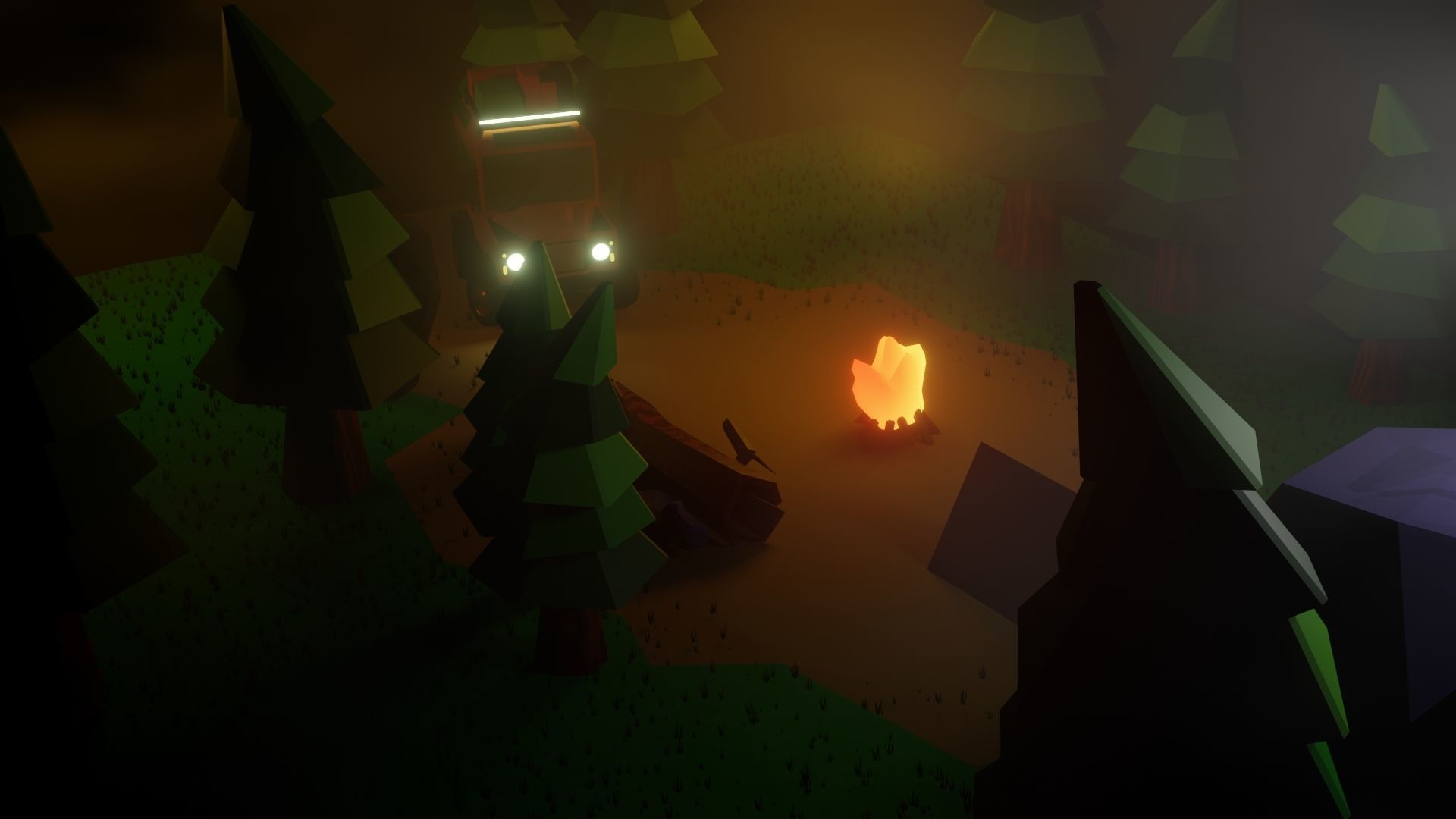 Lowpoly 3D model jeep 3D model_3