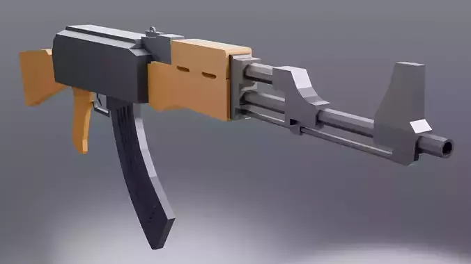 Modular Ak-47 Low Poly
