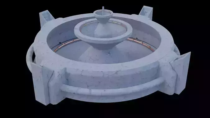 Fountain 3D model concrete
