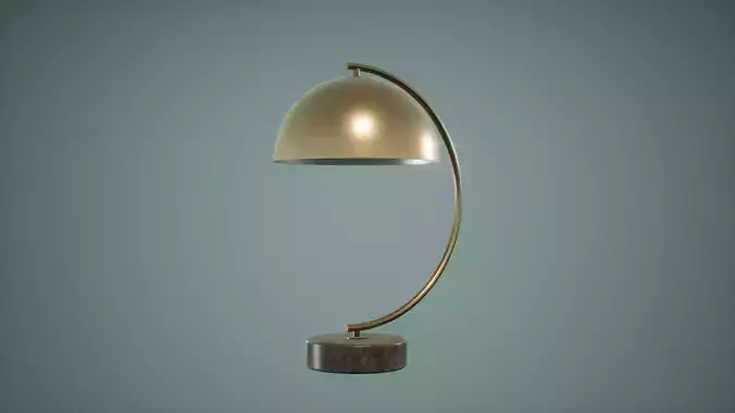 Table Lamp Low Poly Game Ready 