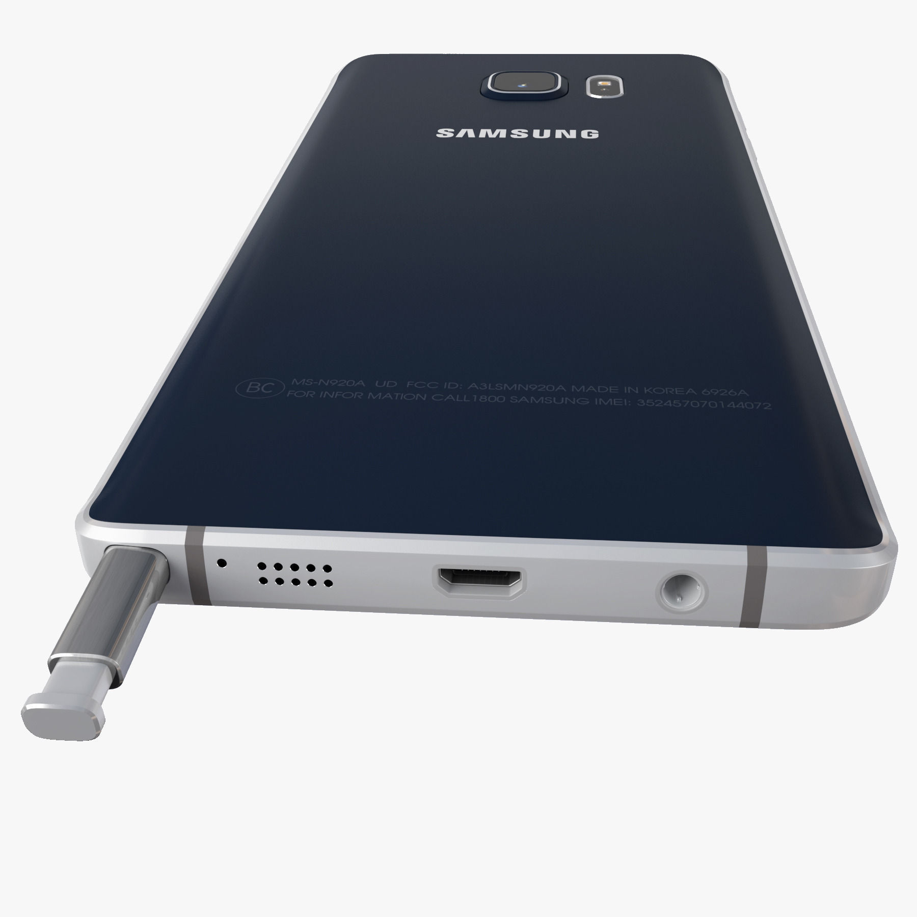 Samsung Galaxy Note 5 Black Sapphire 3D model_8